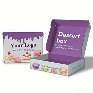 Boîte à dessert en carton ondulé avec logo personnalisé - <span class=keywords><strong>Pour</strong></span> l'emballage de pâtisserie, boîte à gâteau écologique en carton ondulé, boîtes en papier avec logo personnalisé - Product Image 6