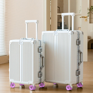 Maleta de Mano con Marco de Aluminio, 20 Pulgadas, Ruedas Giratorias, Candado TSA, Color Sólido, Unisex, Equipaje de Viaje, Otoño 2024 - Product Image 1