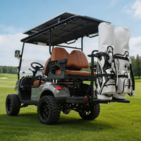 Carrito de Golf con Certificación CE, Porta Bolsas de Golf, 4 Asientos, Batería de Litio de 72V, Motor AC para Campos de Golf