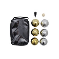 Ensemble de boules de pétanque et de boccia pour la plage, 3 pièces dorées et 3 argentées, avec sac personnalisé pour les jeux sportifs