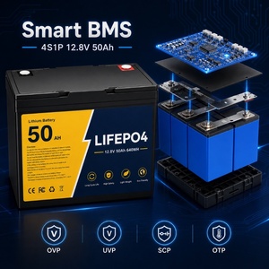 Batterie LiFePO4 12,8 V 50 Ah avec BMS pour système de stockage d'énergie solaire, camping-car, alimentation de secours hors réseau - Product Image 4