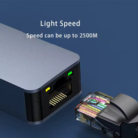 2.5G Ethernet ke USB Adapter USB 3.0 Gigabit LAN Dongle, jaringan kabel untuk USB konverter, TERBARU Internet rj45 untuk USB adaptor