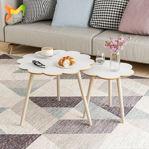 Nordic Coffee <b>Table</b> Wood Top Nesting Modern Minimalist <b>Small</b> Side <b>Table</b> For Living Room - Product Image 1