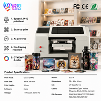 Impresora Inteligente Inalámbrica Nacai para Teléfonos Móviles, Escanea Códigos QR para Imprimir, Impresora de Inyección de Tinta de Cama Plana A4 para Papel Ondulado, Ideal para Tiendas de Alimentos