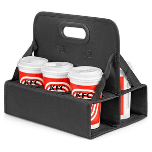 Support de boisson portable avec poignée, porte-gobelet isotherme pliable, personnalisable par sublimation, réutilisable - Product Image 1