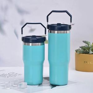 Double Wall Travel Beverage Cup with Carry Handle, 30oz Stainless Steel Insulated Tumbler for Car and Office - Product Image 5