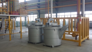 Trà vòi lò Nồi nhiệt độ chân không 0.5t Bảo trì miễn phí nhôm nóng chảy kim loại đổ muôi - Product Image 3