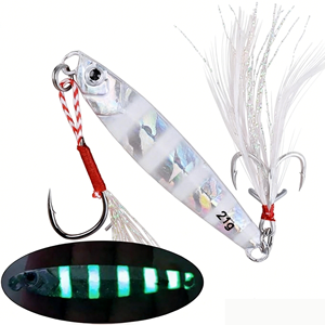 Leurre en métal imprimé en 3D ALPHA 5g-80g : Leurre de jigging rapide/lent pour la pêche en mer et en eau douce au bar - Product Image 6