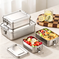 Boîte à lunch carrée en acier inoxydable Syh, grande capacité, compatible lave-vaisselle, écologique, moderne, pour enfants, vente en gros