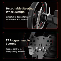 Volant de course directe PXN V10 Ultra Sim Racing avec servomoteur 3.2Nm et pédales magnétiques à effet Hall pour simulateur de jeu