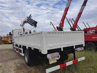 Camion de fret SHACMAN 4x2 de Chine avec grue hydraulique articulée Shenbai de 6,3 tonnes, grue montée sur camion à vendre