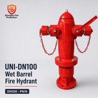 Hydrant d'incendie à corps humide UNI-DN100 norme italienne DN100 PN16, Approvisionnement direct usine, Qualité export, Protection incendie, Exportation mondiale
