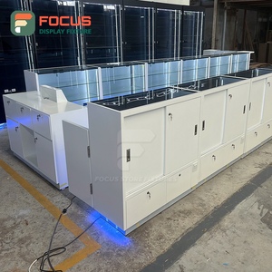 ตู้โชว์ร้านขายบุหรี่แบบหลายชั้น ตู้ไม้กระจกพร้อมไฟ LED ตู้โชว์ร้านขายยาสูบ - Product Image 3