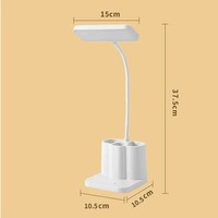 Lámpara de Estudio LED Recargable, Lámpara de Lectura a Batería para Estudiantes, Escritorio, Oficina