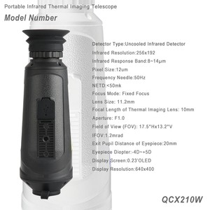 Dispositivo de Imagem Térmica QCNV QC210W com Laser Pointer e Medidor de Distância para Busca e Resgate, Gravação, Módulo Térmico OEM Personalizável 256x192 - Product Image 4