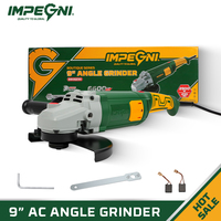 Meuleuse d'angle industrielle filaire AC de 9 pouces (230 mm) 2900 W avec disque de meulage pour le meulage et la découpe de grandes structures