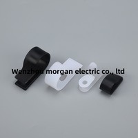Clip de fixation de câblage de type R en gros pour fabricants, bouton de fixation de câble, pince de câble, clip de gestion de câbles, attache à boucle
