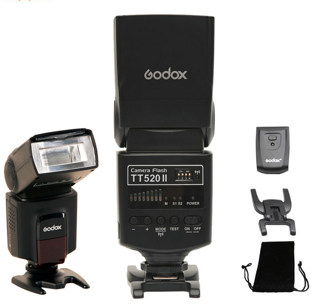 Godox Thinklite Camera Flash TT520II with Build-in 433MHz Wireless Signal for Can** Nik** Pentax So** Fuji Olympus DSLR Cameras