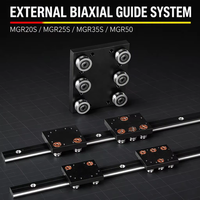 Système de guidage linéaire biaxial externe MGR50 en alliage d'aluminium, rail de guidage linéaire MGB50 avec curseur 4/6 roues, rail personnalisé