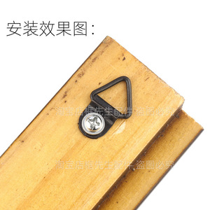 Gancho Triangular Negro de Acero al Carbono, Soporte de Pared/Puerta con Capacidad de 3-5kg, Anillo Colgante, Gancho Individual, Accesorio para Marcos de Fotos - Product Image 4