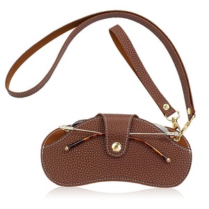 Étui à lunettes suspendu en cuir sac voyage étui à lunettes de soleil lunettes sac cadres porte-lunettes avec lanière - Product Image 6