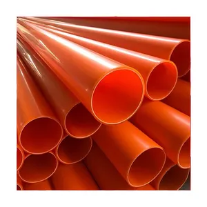 Orange Flexible Underground Cable Protection Pipe Sleeve 110mm MPP Power Communication Conduit Tube