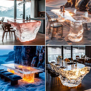 R005 mesa de bar de comedor de isla transparente iluminada para Centro Comercial patio de comidas espacio de comedor comercial - Product Image 3