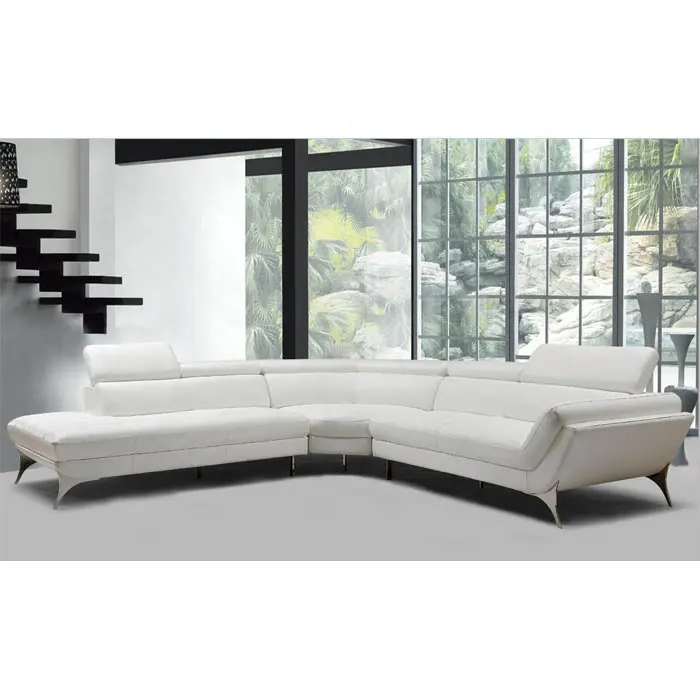 Canapé inclinable en L, meuble classique et moderne, pour salon mid luxueux