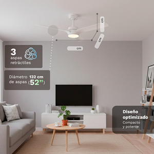 Ventilatore da Soffitto Grunkel Skyeasy52 52 Pollici DC con Luce e Telecomando - Product Image 1