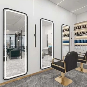 Espejo de salón de belleza de alta gama con LED para celebridades de internet, espejo de pie para peluquería, espejo de salón de belleza - Product Image 2
