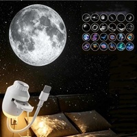 Mini projecteur USB ultra-clair de planétarium et galaxie, veilleuse romantique, lampe d'ambiance ciel étoilé pour plafond et voiture