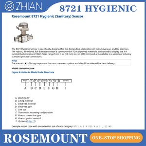 เซ็นเซอร์วัดการไหลแบบแม่เหล็ก Rosemounta 8721 สำหรับอุตสาหกรรมอาหารและยา ได้มาตรฐาน 3A - Product Image 1