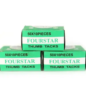 factory Best Selling Drawing Pins Thumb Tacks 100pcs Paper Box Packing Office Supplies Metal Thumb Tacks