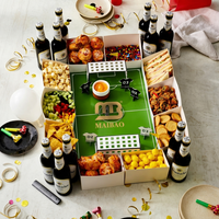 Boîte d'emballage personnalisée jetable écologique pour la restauration rapide, boîte à collation pour match de football, boîte en papier pour emporter les aliments