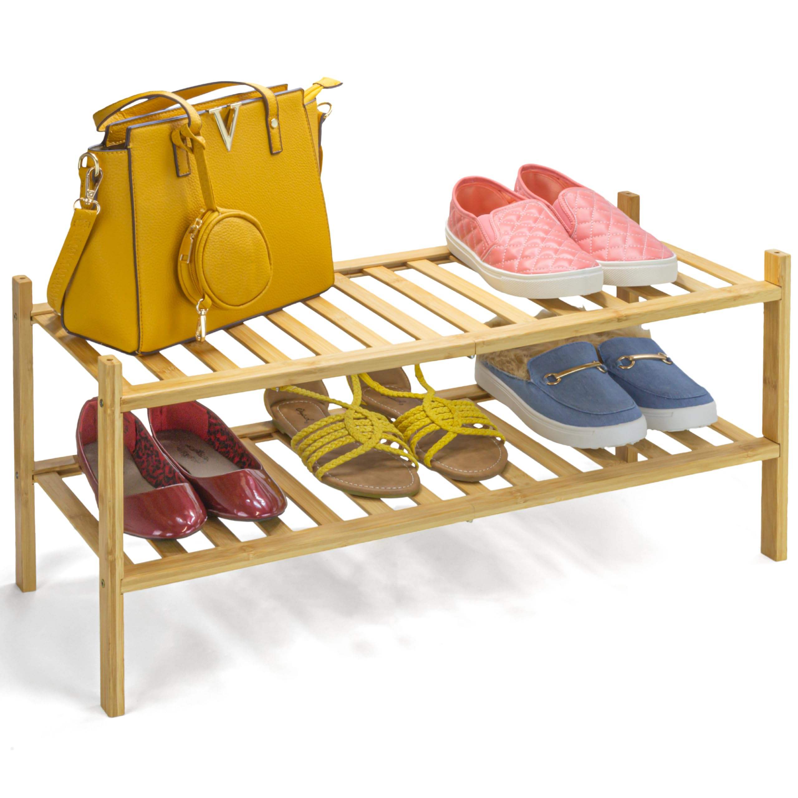 Tier Bamboo Shoe Rack Sustainable Storage Solution