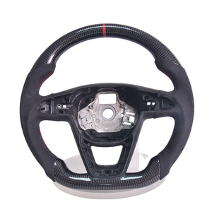 <span class=keywords><strong>Volante</strong></span> Deportivo de Fibra de Carbono con LED para <span class=keywords><strong>Seat</strong></span> <span class=keywords><strong>Leon</strong></span> Cupra <span class=keywords><strong>Mk3</strong></span> 2013 2014 2015 2016 2017 2018 2019, Accesorios para Automóviles - Product Image 1