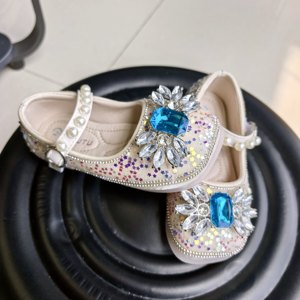 Ballerine in Pelle Scamosciata per Bambine Primavera/Autunno 2026 Nuova Collezione - Stile Principessa - Colore Argento con Suola Morbida e Chiusura in Velcro - Product Image 6