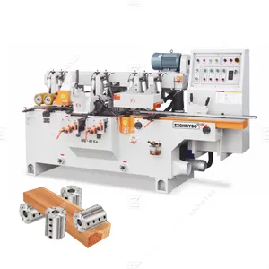 Industrial Woodworking Planer Moulding Machine 4 Side Wood Planing Wood Surface Smooth