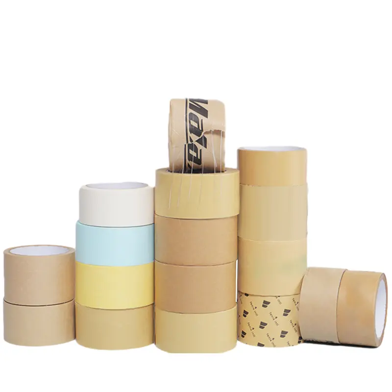 Bruine Water Geactiveerde Tape Plakband Versterkte Zelfklevende Fragiele Verpakking Kraft Tape