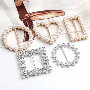 Bufanda de invitación de boda de diamantes de imitación redonda de alta calidad ZSY <span class=keywords><strong>para</strong></span> deslizadores de hebilla accesorios de hebillas de cinturón de lujo - Product Image 1
