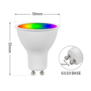 Wholesale Factory Hot Selling AC230V 5W <strong>GU10</strong> Smart RGB Dimmable <strong>LED</strong> Spot Light <strong>Remote</strong> <strong>Control</strong> Via TUYA Smart <strong>Wireless</strong> WiFi No - Product Image 4