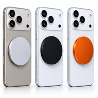 Support de téléphone magnétique rotatif à 360° avec logo personnalisé, support pliable en aluminium fin, poignée de téléphone pour iPhone Samsung Android