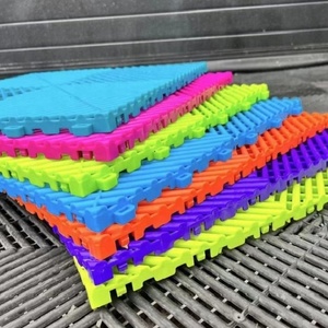 PP Garage Interlocking Flooring Tiles 4s Car Wash Shop Floor Mats Modular Rigid Garage Floor Tiles - Product Image 1