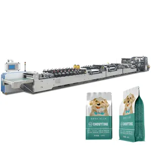 Automatischer Reiß verschluss Stand beutel 8-seitiger Dichtung block quadratischer Boden Box Lebensmittel verpackung Beutel herstellungs maschine