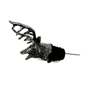 Fabricante al por mayor <span class=keywords><strong>Jagermeister</strong></span> Deer Head Wine Pourer Fancy Animal Head Wine Spout Zinc Alloy Metal Pourer - Product Image 6