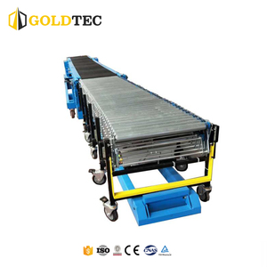 Karton çift bantlı konveyör özel teleskopik elektrikli kemer konveyör 50kg çanta kamyon konveyör yükleme makinesi - Product Image 1