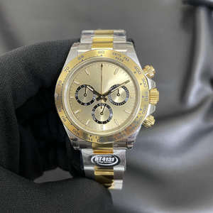 2025 montre mécanique haut de gamme pour hommes avec chronographe en or et bracelet en acier - Product Image 1