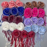 Appliques brodées multicolores faites à la main en perles et strass, motifs floraux en satin, pour la décoration de vêtements et accessoires DIY – En stock OEM