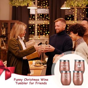 Ensemble de seau à vin en acier inoxydable père noël 4 cadeaux de noël <span class=keywords><strong>pour</strong></span> collègues soeurs et amis fête idées cadeaux de vacances - Product Image 6