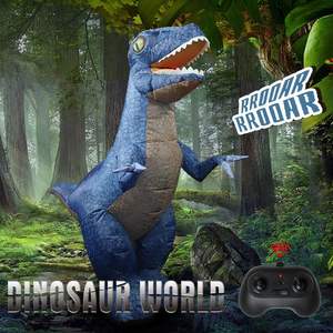 Jouet gonflable dinosaure pour enfants, dinosaure interactif préhistorique <span class=keywords><strong>T</strong></span>-<span class=keywords><strong>rex</strong></span>, <span class=keywords><strong>radiocommandé</strong></span>, aventure géante, jeu de dinosaure - Product Image 2